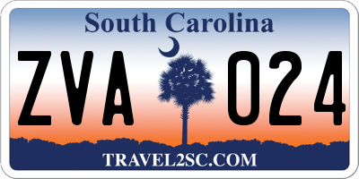SC license plate ZVA024