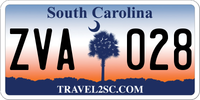 SC license plate ZVA028