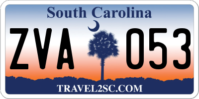 SC license plate ZVA053