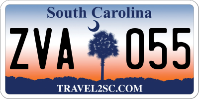 SC license plate ZVA055