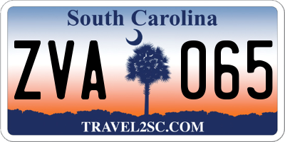 SC license plate ZVA065