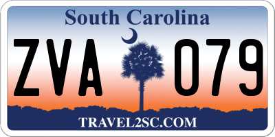 SC license plate ZVA079