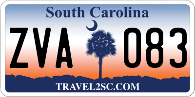 SC license plate ZVA083