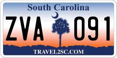 SC license plate ZVA091