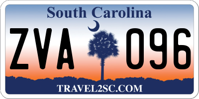 SC license plate ZVA096
