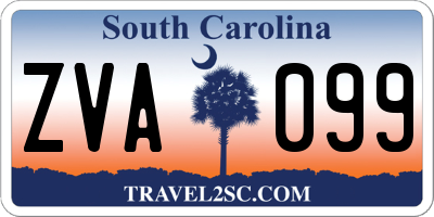 SC license plate ZVA099