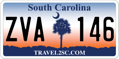 SC license plate ZVA146