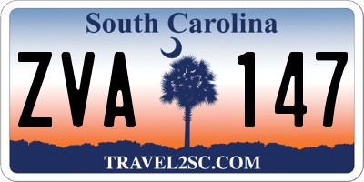 SC license plate ZVA147