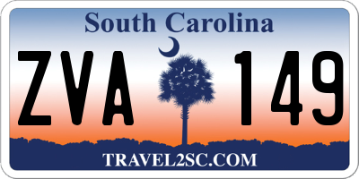 SC license plate ZVA149