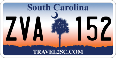 SC license plate ZVA152