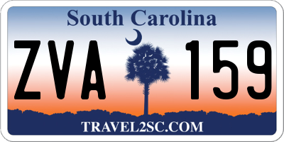 SC license plate ZVA159