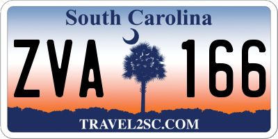 SC license plate ZVA166