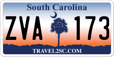 SC license plate ZVA173