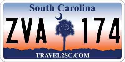 SC license plate ZVA174