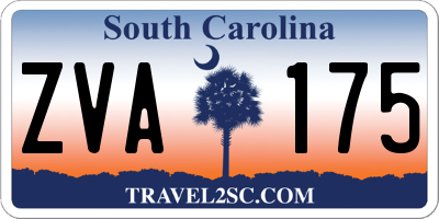 SC license plate ZVA175