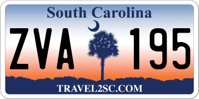 SC license plate ZVA195