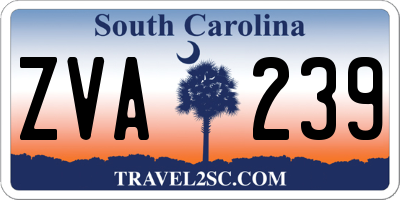 SC license plate ZVA239