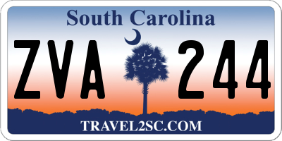 SC license plate ZVA244