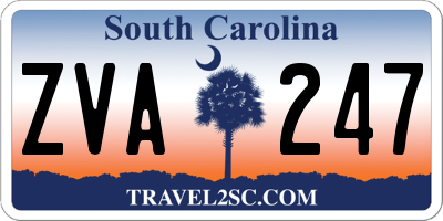 SC license plate ZVA247