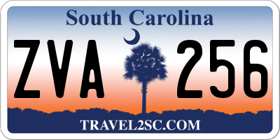 SC license plate ZVA256