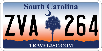 SC license plate ZVA264