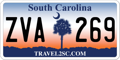SC license plate ZVA269