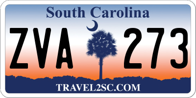 SC license plate ZVA273