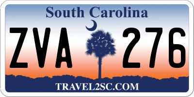 SC license plate ZVA276