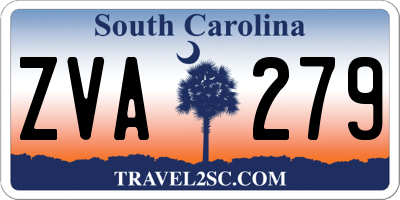 SC license plate ZVA279