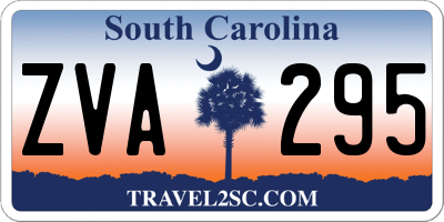 SC license plate ZVA295