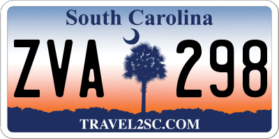 SC license plate ZVA298