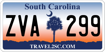 SC license plate ZVA299