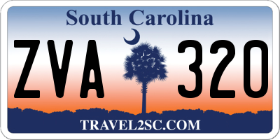 SC license plate ZVA320