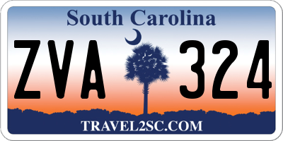 SC license plate ZVA324