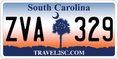 SC license plate ZVA329