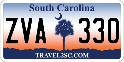 SC license plate ZVA330