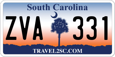 SC license plate ZVA331