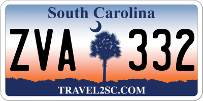 SC license plate ZVA332