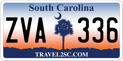 SC license plate ZVA336