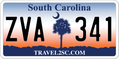 SC license plate ZVA341