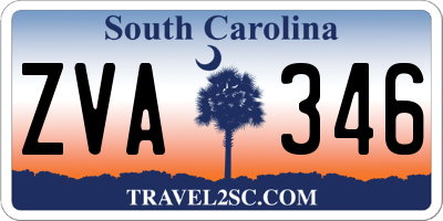 SC license plate ZVA346