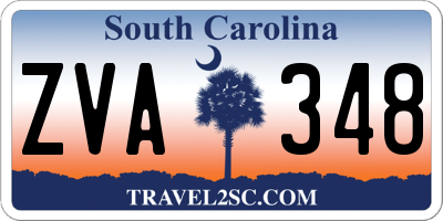 SC license plate ZVA348