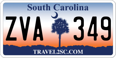 SC license plate ZVA349