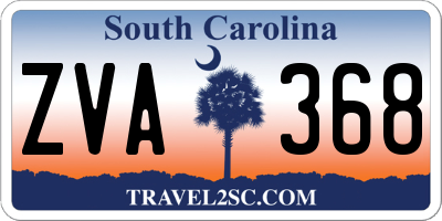 SC license plate ZVA368