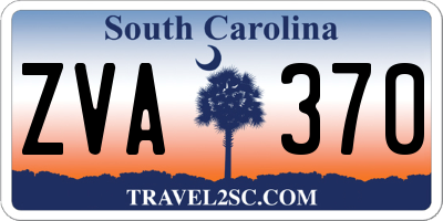 SC license plate ZVA370