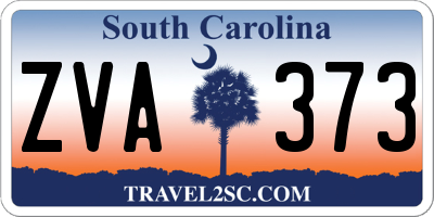 SC license plate ZVA373