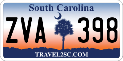 SC license plate ZVA398
