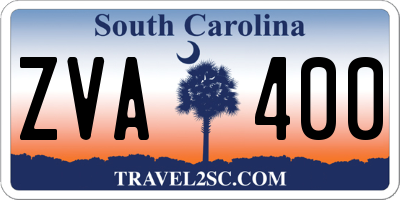 SC license plate ZVA400