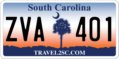 SC license plate ZVA401