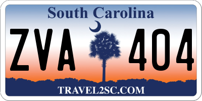 SC license plate ZVA404